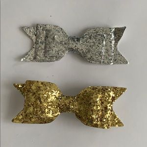 Silver and gold large hair clip